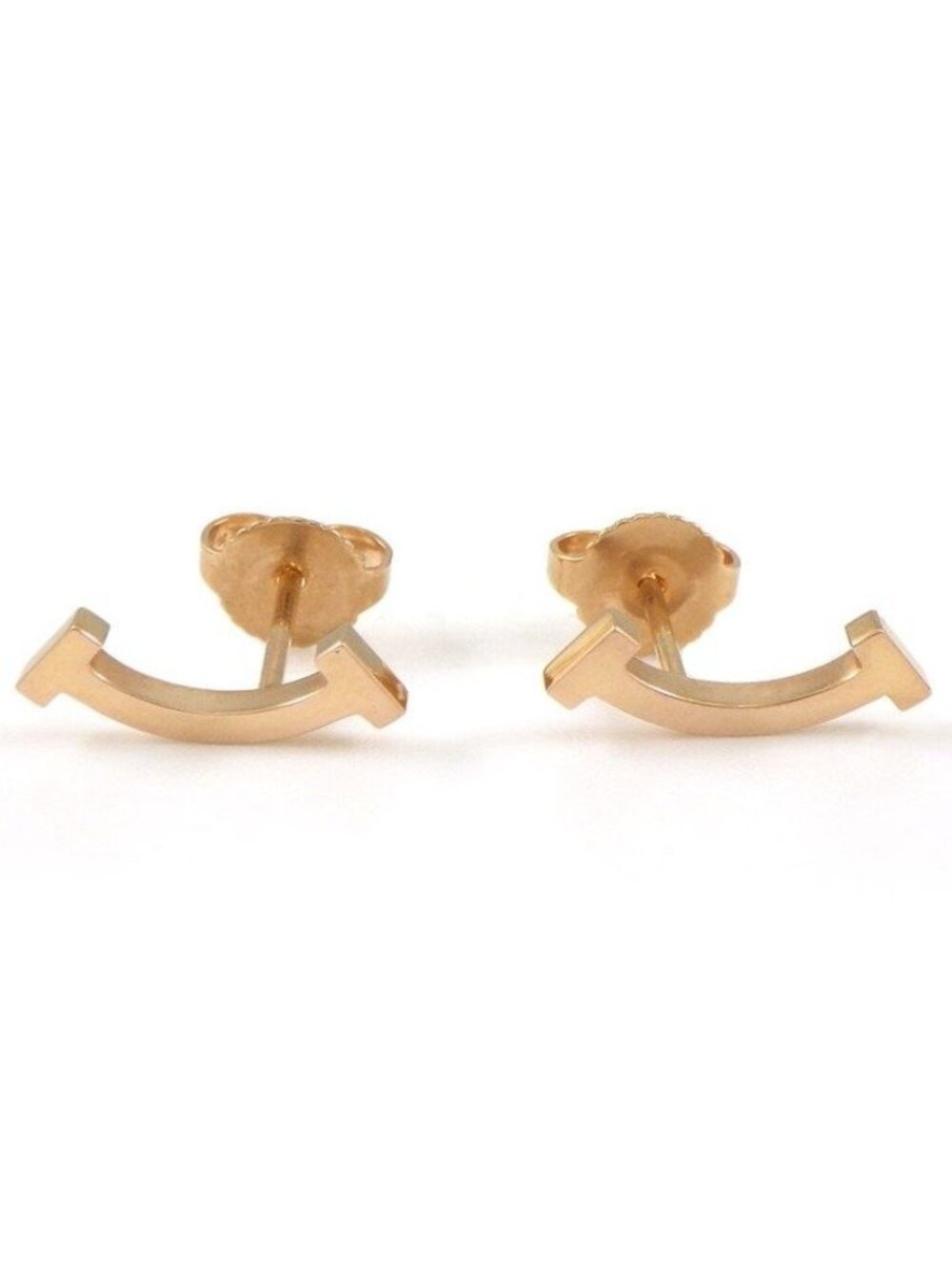 Tiffany & Co Earrings T Smile Mini 18K Pink Gold